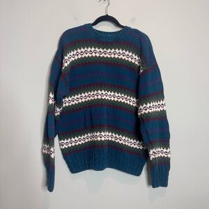 Vintage LOBO By Pendleton Sweater Mens Large Stripe Knit Crewneck 90s Fisherman